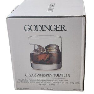 Godinger Cigar Whiskey Tumbler 12 oz Hand Made Of Fine Durable Crystalline Glass